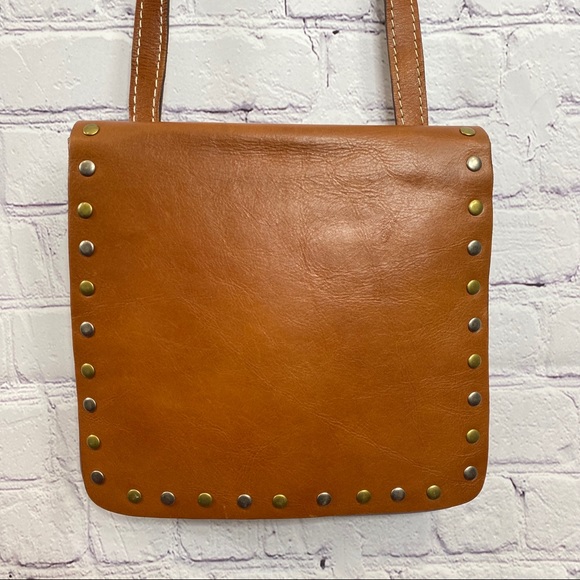 Patricia Nash Brown Studded Leather Crossbody Bag - Picture 5 of 7